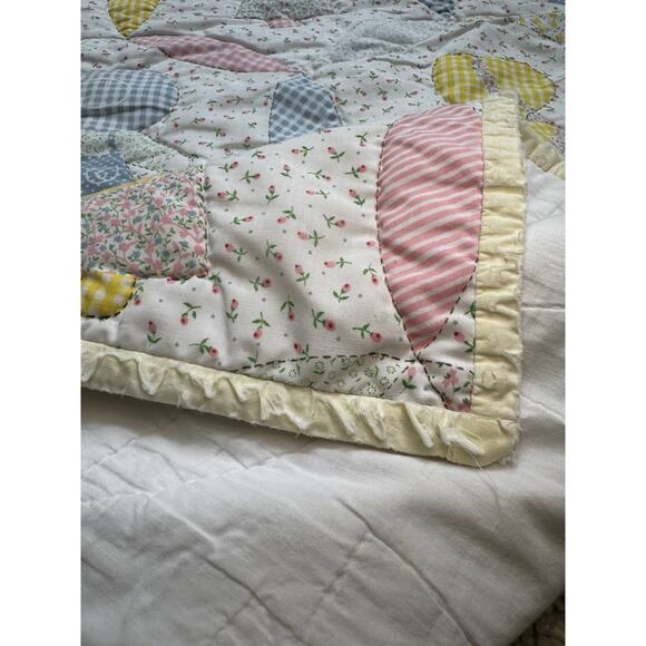 Sun Bonnet Sue Handmade Patchwork Quilt 38x43 Folk Art Overall Sam Farmer Frank - Picture 5 of 8